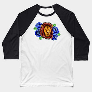 lion and roses Baseball T-Shirt